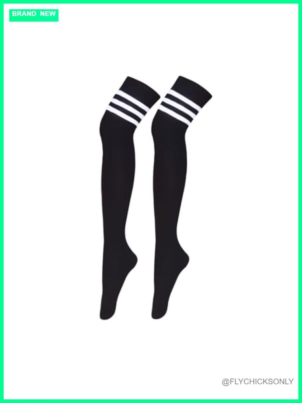 Cotton Rich Thigh High Socks Over Knee Striped Warm Silicone Anti-Slip